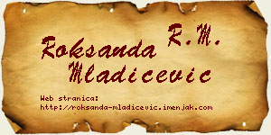 Roksanda Mladićević vizit kartica